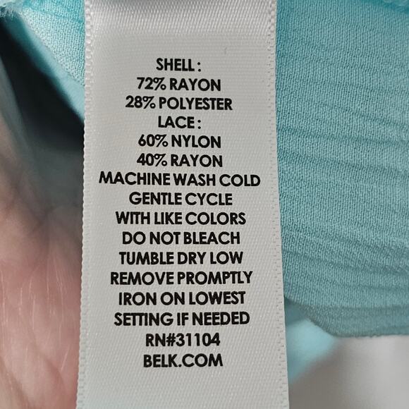 Kim Rogers Boho Lace Button Up Henley Bell Sleeves Size XL - Picture 3 of 7